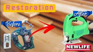 Jigsaw Machine Restoration || Wood cutting machine rebuild #jigsaw #woodworking #restoration #life 
