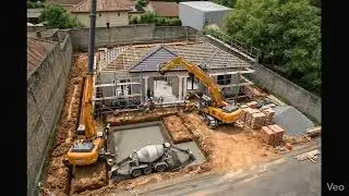 From Empty Land to a Dream Home House Construction Timelapse