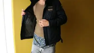 Showing my PME Legend nylon jacket with satin boxers