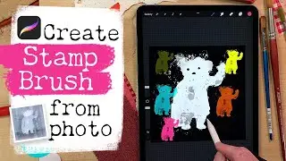 Learn how to create a stamp brush from anything in Procreate on the iPad