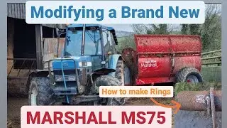 Модификация нового разбрасывателя навоза Marshall MS75, изготовление металлических колец/держателя трубы