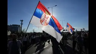 Hundreds rally in Serbia capital to mark seven month anniversary of train station tragedy