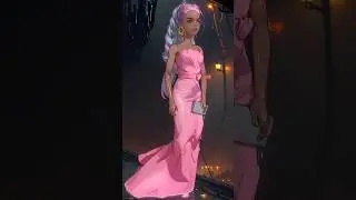 Anime Barbie doll #anime #animedoll  #rain #night #beautiful #beauty #pink #pinkdress #dress #doll