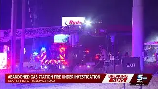 Fire breaks out at abandoned gas station