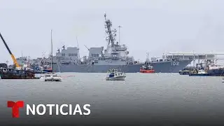 Aviones venezolanos sobrevuelan por segunda vez un buque de guerra de EE.UU. | Noticias Telemundo