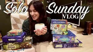 Cozy Solo Sunday Vlog! 🎄❄️ | Corps Of Discovery, Onirim, Flamecraft Duals & more!