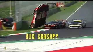 Big Crash at Ferrari Challenge Europe - Monza - Coppa Shell Race 2