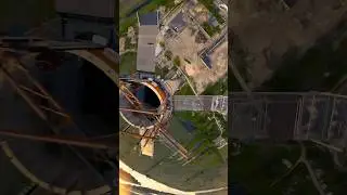 Diving a tallest jump tower in the World! 252m with FPV Drone #bungee #fpv #drone #jump #viral #dji