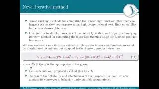 An efficient numerical approach to approximate the tensor sign function with the Einstein product
