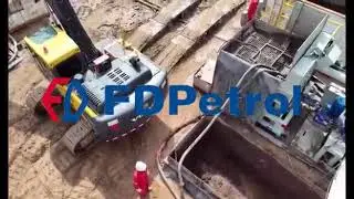Geothermal well Pitless drilling waste management system,recovered mud reach to 1.1g/cm &sup3;