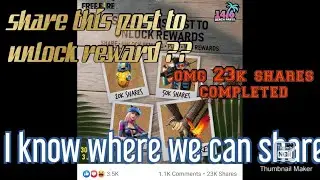 Share this post unlock your rewards |Event solved|Freefire new share event how to share|#telugu|