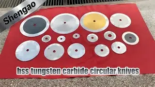 top slitter blades collection hss tungsten carbide circular knives demo #circularblades