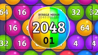 Bubble Merge - 2048 Puzzle | Gameplay eps.01 | Level 1-10
