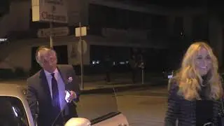 George Hamilton and ex wife Alana Stewart arrive for dinner at Craigs restaurant in Los Angeles