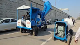 Self Drive Mechanical Hopper | Tractor Attached Concrete Mixture Miller Machine With Hopper