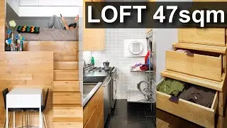 Tiny NYC Studio 47sqm/505sqft | Small Apartment Design