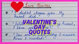 Valentine's Day Quotes/ I love you quotes/ Love Quotes 
