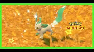 Shiny Leafeon in Pokemon Scarlet and Violet