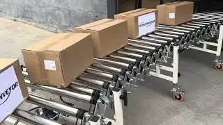 Industrial Stainless Steel Motorized Telescopic Roller Conveyor for Versatile Transport