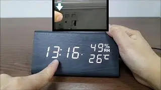Coofire Smart Alarm Clock, Wood Clock with Extra Strong Vibrating Shaker, Alarm Clock for Heavy