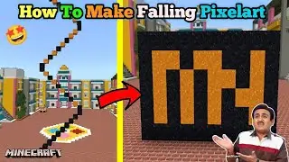 How To Make Falling Pixelart In Minecraft 🤩 ( Very Easy )| Falling Pixelart Tutorial | ☺️