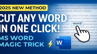 how to cut word one click in paragraph
