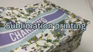 Custom Sublimation Printing Logo Reusable Handbag Shopping Gift Bag