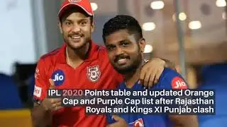 IPL 2020 Points table and updated Orange Cap and Purple Cap list after Rajasthan Royals and Kings XI
