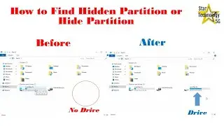 How to Find Hidden Partition or Hide Partition │ Unhiding Hidden Recovery Partition In Windows