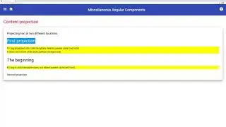 Angular Content Projection