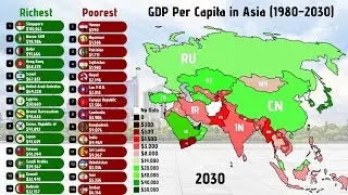 GDP Per Capita in Asia: 50 Years of Growth (1980&ndash;2030) | Asian countries by GDP per Capita in 2025