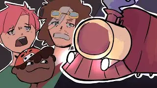 Cellbit e Mike foram atropelados por um trem - QSMP [anima&ccedil;&atilde;o]