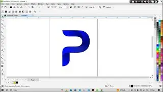 P Logo Design in Corel Draw || New Corel Draw Design || Best New Graphic Design.