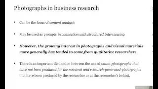 Topic 4 (aiii) Documents as sources of data and content analysis
