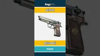 🇬🇧🇫🇮 pistol - pistooli : learn English : opetellaan englantia : vocabulary builder