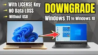 How to DOWNGRADE Windows 11 to Windows 10 without losing LICENSE and DATA - No USB
