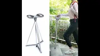 SpeedyParts.de - Faltbarer Gehstock Mit Sitz Leichter Bergstock f&uuml;r Bergsteigen Wandern Spazieren