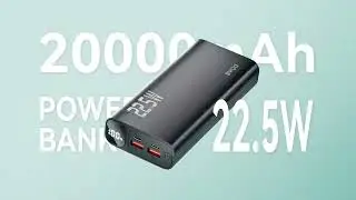 BWOO BO-P44 20000mAh PD 22.5W Fast Charging Digital Display Power Bank
