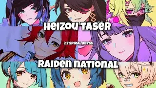 Shikanoin Heizou Taser and Raiden National | 2.7 Spiral Abyss Floor 12 | Genshin Impact
