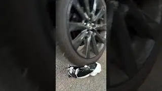 Crushing a helmet under a car tire.  #oddlysatisfying #helmet #car #crush
