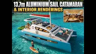 13.7m ALUMINIUM SAIL CATAMARAN  & INTERIOR  RENDERINGS  Architecture & Design A Rochian
