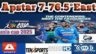 How to set Apstar 7-76&deg;E Dish settings !!76.5E new update today@Asiacup 2025 A SPORTS HD free to air