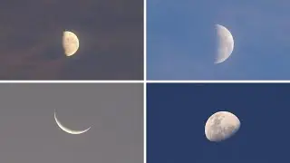 4K UHD - Daily Mindfulness #91 - Moon Phases (Lunar Month) August to September 2025 - Ambient Music