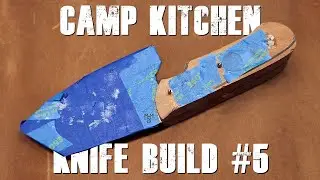 Camp Kitchen Knife Build - Part 5: Blade Sanding and Handle Gluing