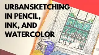 Urban sketching tutorial in pencil, ink and watercolor (STEP BY STEP METHOD)
