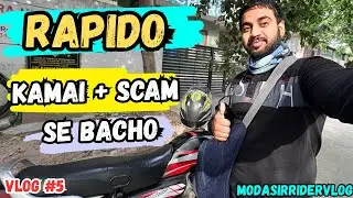 Part-Time Rapido Vlog : Paise Kamao , Scam Se Safe Raho ! 🧾 Bike Taxi vlog @ModasirRiderVlog