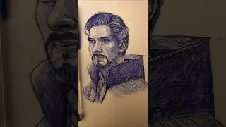 Doctor Strange ✒️ | Pen Drawing MagicDoctor Strange in Ink#shorts #marvelstudios #marvelcomics #mcu