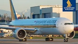 Singapore Airlines Boeing 777-300ER (9V-SNA) delivery-PAE to WSSS/SIN-callsign SIA8877-09Mar15
