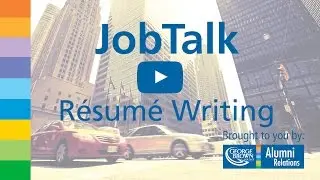 George Brown College Presents: Job Talk - R&eacute;sum&eacute; Writing