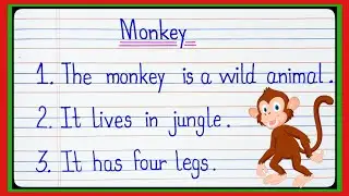 10 lines on Monkey/10 lines essay on Monkey/essay on Monkey/few lines on Monkey/Monkey essay/Monkey